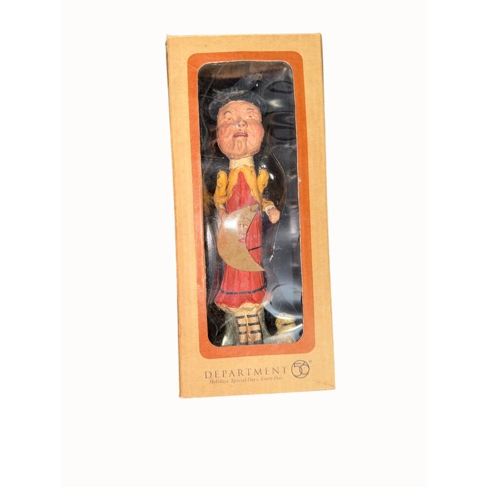 Poliwoggs Halloween Folk Art Figurine Department 56 Witch‎ moon Original Box
